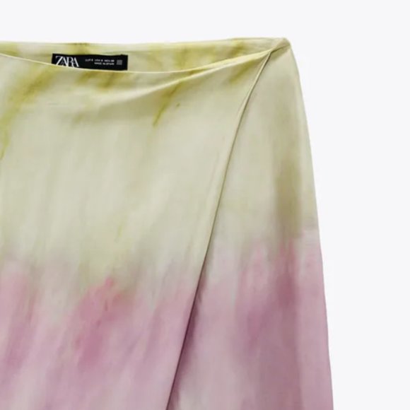 ZARA | Tie Dye Wrap Silk Lounge Pants - Picture 3 of 4
